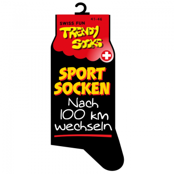 Socken "Sportsocken - nach 100 km wechseln"